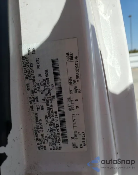 2014 Ford Econoline E150 Van из США, поврежденный, VIN 1FTNE1EW7EDB18136